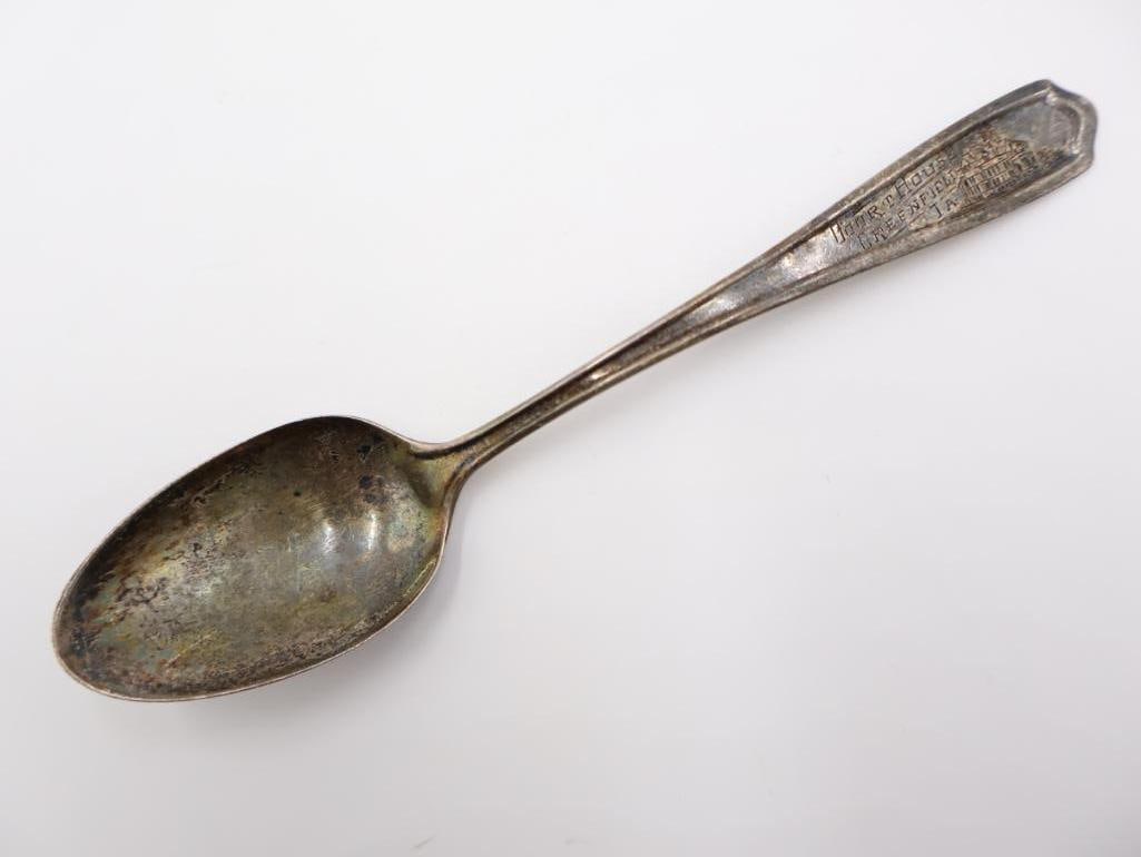 Four Antique Sterling Silver Spoons and one collectors spoon - 13