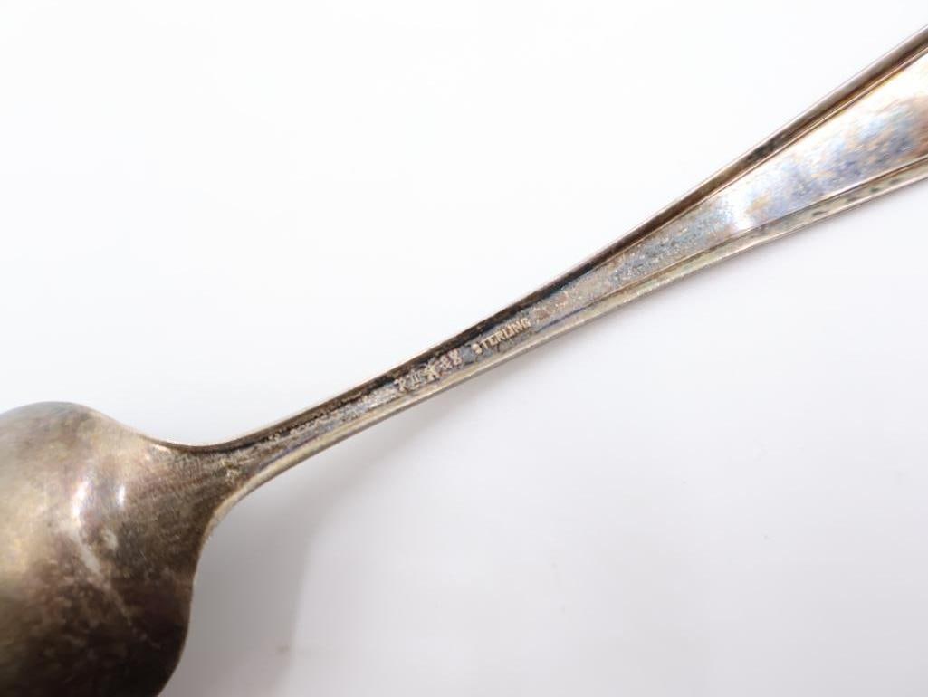 Four Antique Sterling Silver Spoons and one collectors spoon - 15