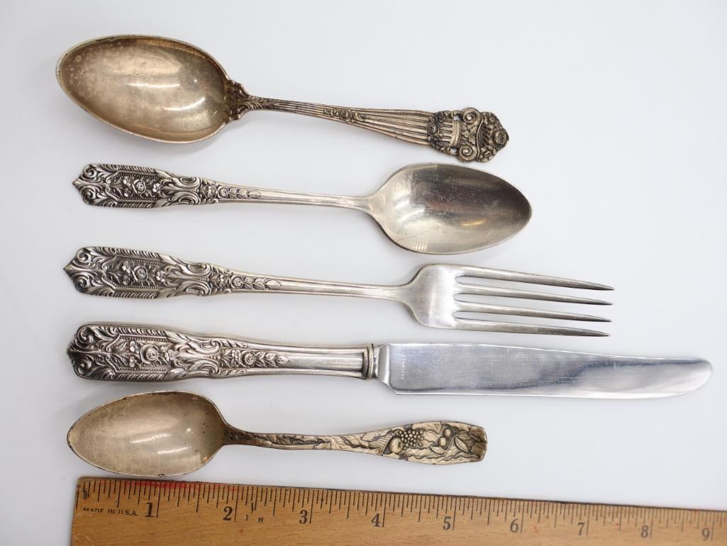 123.80 grams of Sterling Silverware and Matching Knife - 2