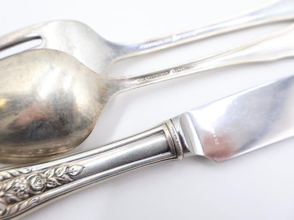 123.80 grams of Sterling Silverware and Matching Knife - 8