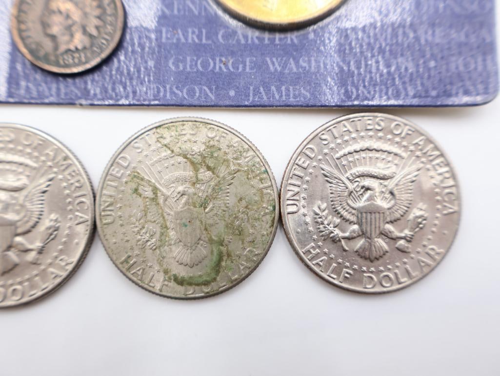 , Coin History of the U.S. Presidents collectible set, Kennedy Half Dollar coins - 7