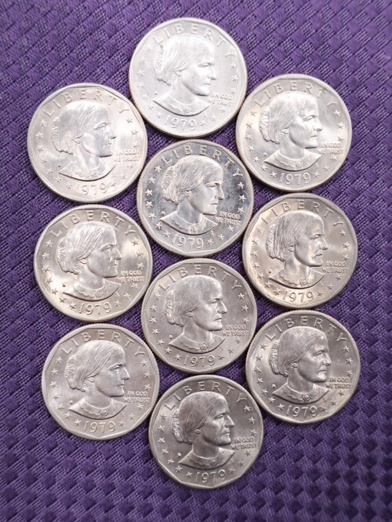 1979 Susan B. Anthony U.S. Dollar coins (1 of 3)