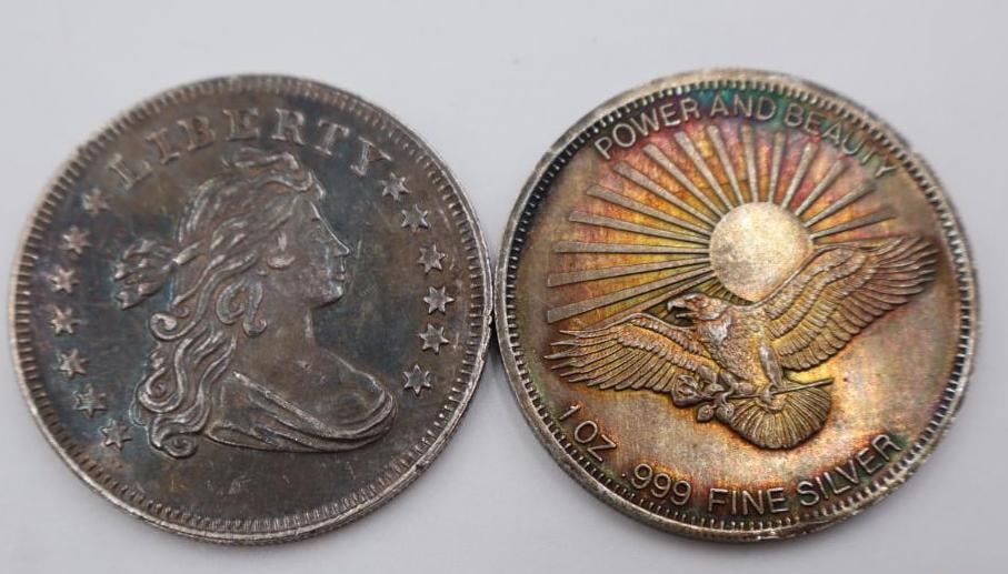 Two 1 oz .999 fine silver rounds - 2