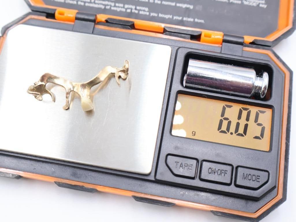 Dental Gold. 6.05 grams: Tested positive for gold, weight includes small piece of dentin. Click on the main photo to view additional photos. 