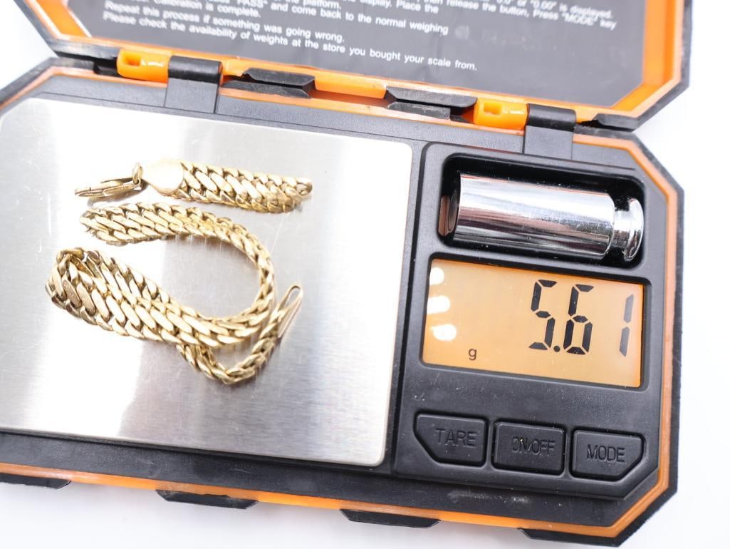 14k Gold Scrap Chain Bracelet 5.61 grams - 6