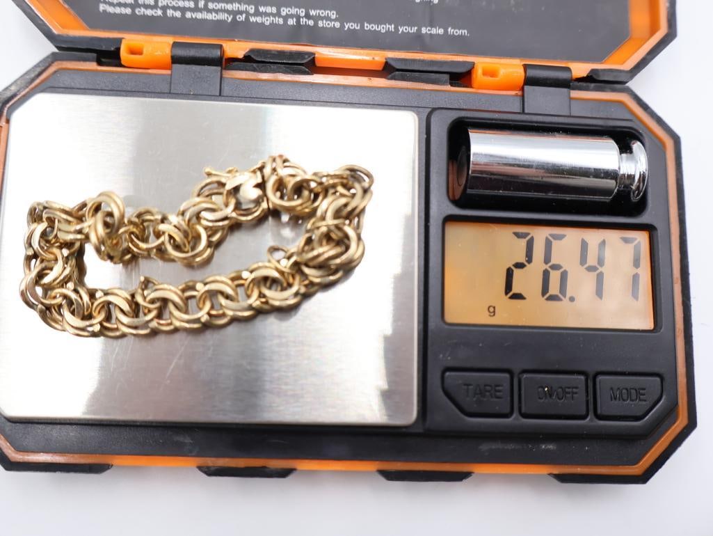 Eight Inch, 26.47 g 14k Gold Bracelet - 7