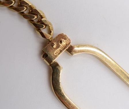 18 Kt Yellow Gold Mercedes Benz Keychain - 6