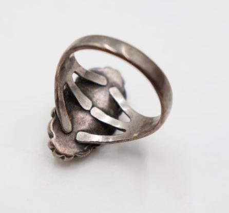 Collection of vintage Native American sterling silver and turquoise jewelry - 9