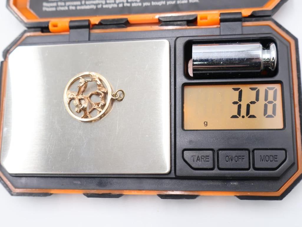 14k and 10k yellow gold pendants - 4