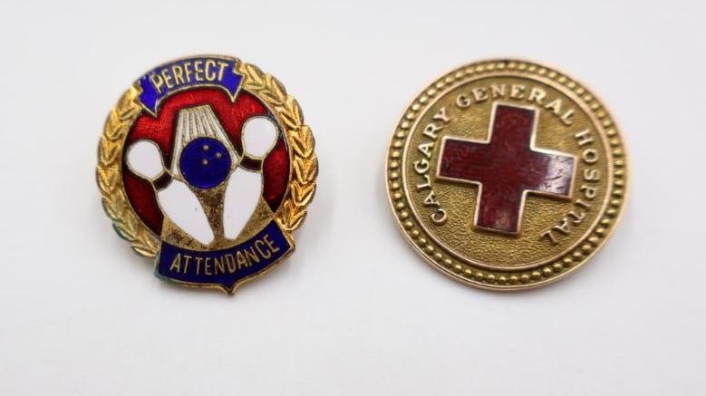 Collection of enamel badges and 10k pins - 11