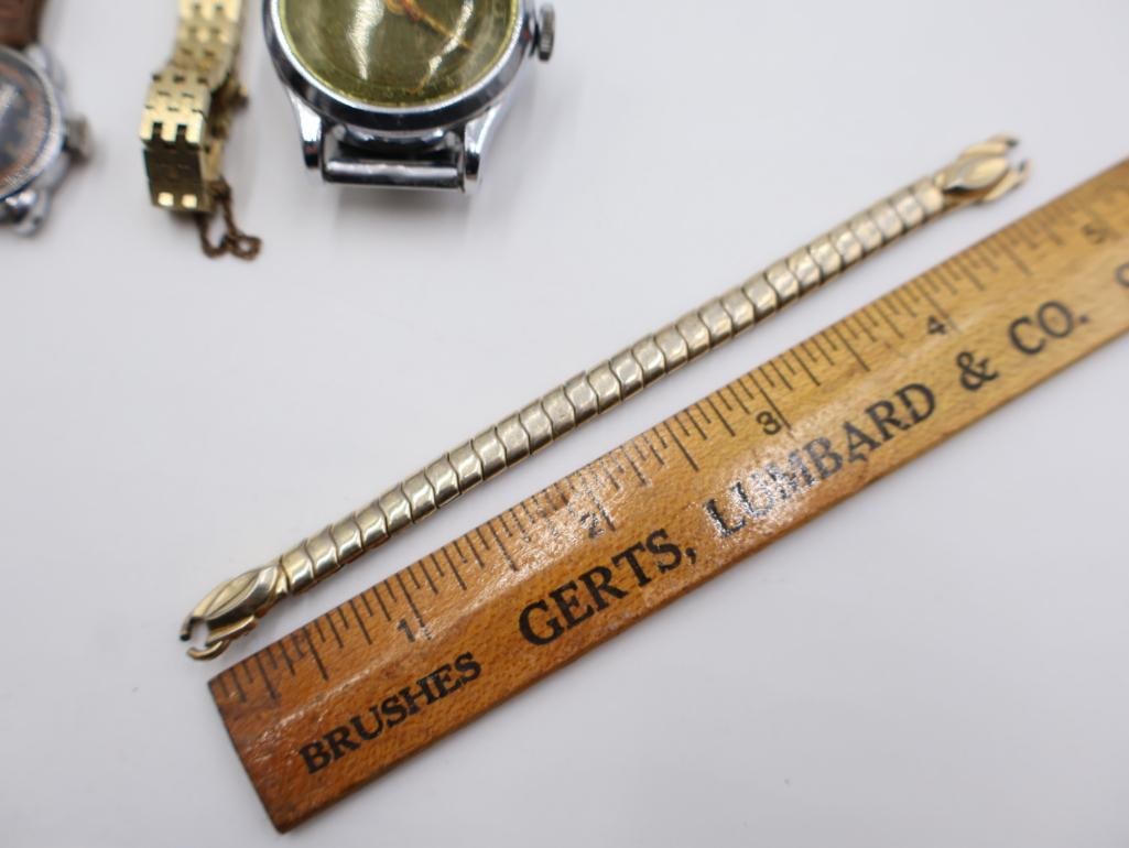 Lot of vintage Seiko, Timex, Hyde Park, and HMT men's wristwatches for parts or repair. - 3