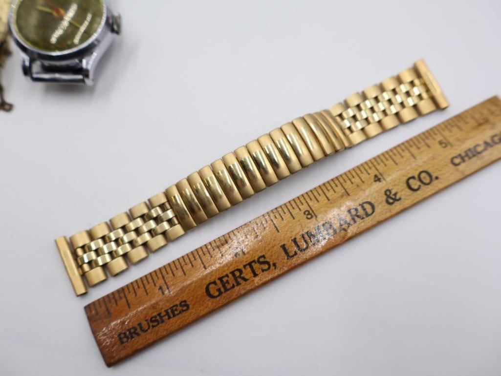 Lot of vintage Seiko, Timex, Hyde Park, and HMT men's wristwatches for parts or repair. - 5