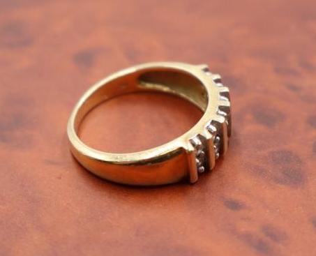 Vintage 14k Channel-set diamond ring - 6