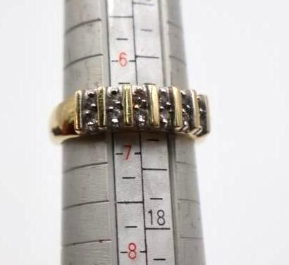 Vintage 14k Channel-set diamond ring - 7