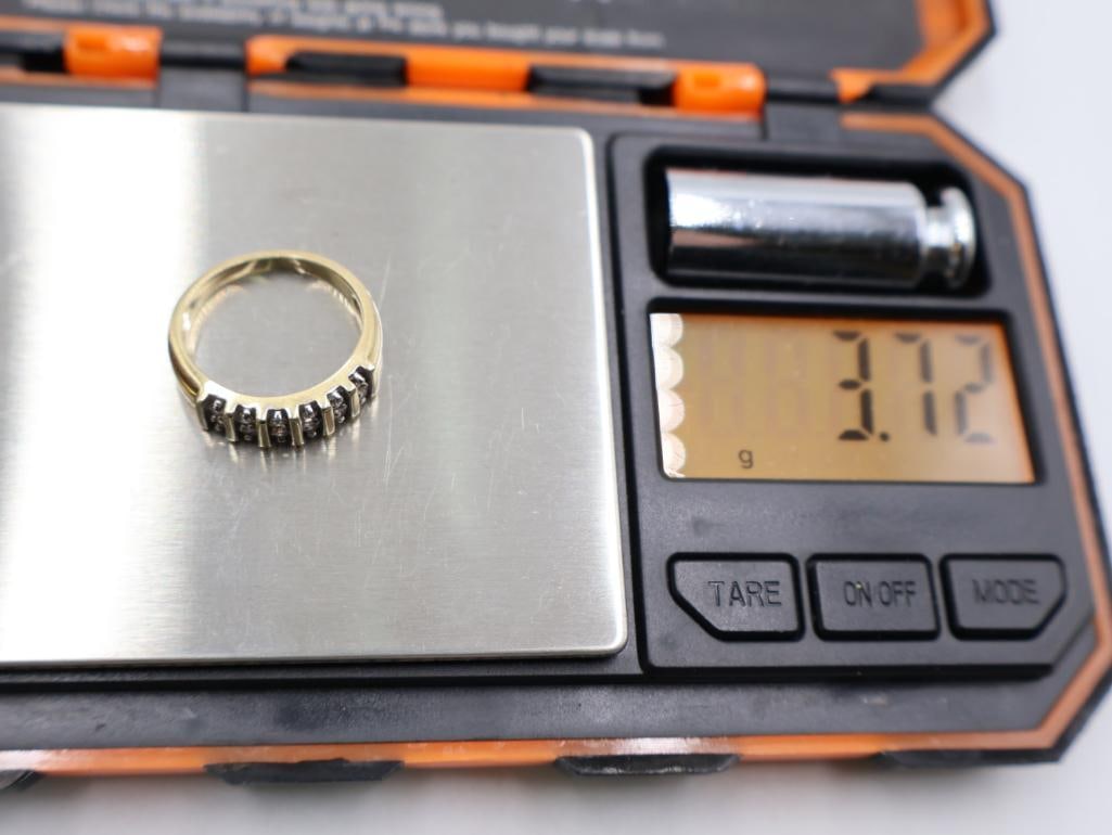 Vintage 14k Channel-set diamond ring - 8