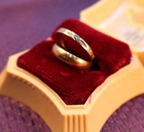 Set of 14k gold wedding rings - 2