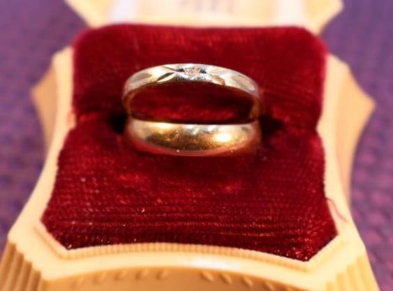 Set of 14k gold wedding rings - 3