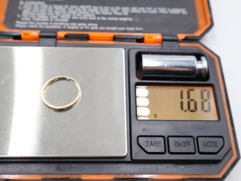 Set of 14k gold wedding rings - 5