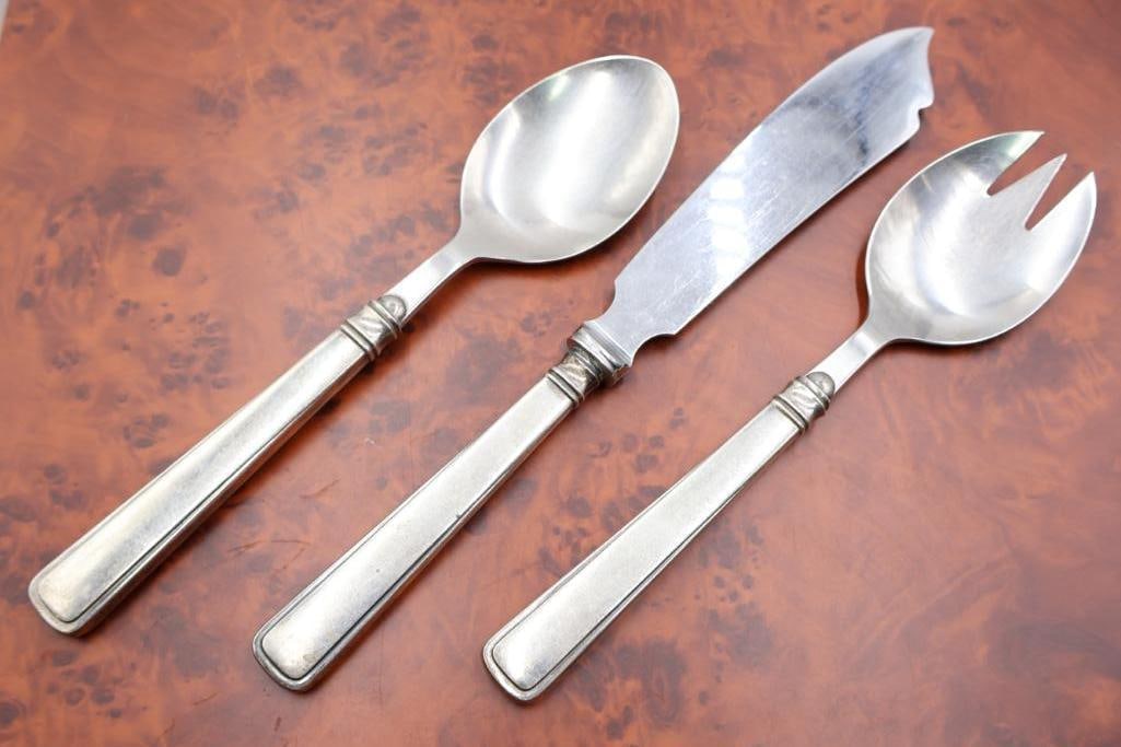 Three pieces of Vintage GOHR STERLING DENMARK Serving ware (1 of 13)