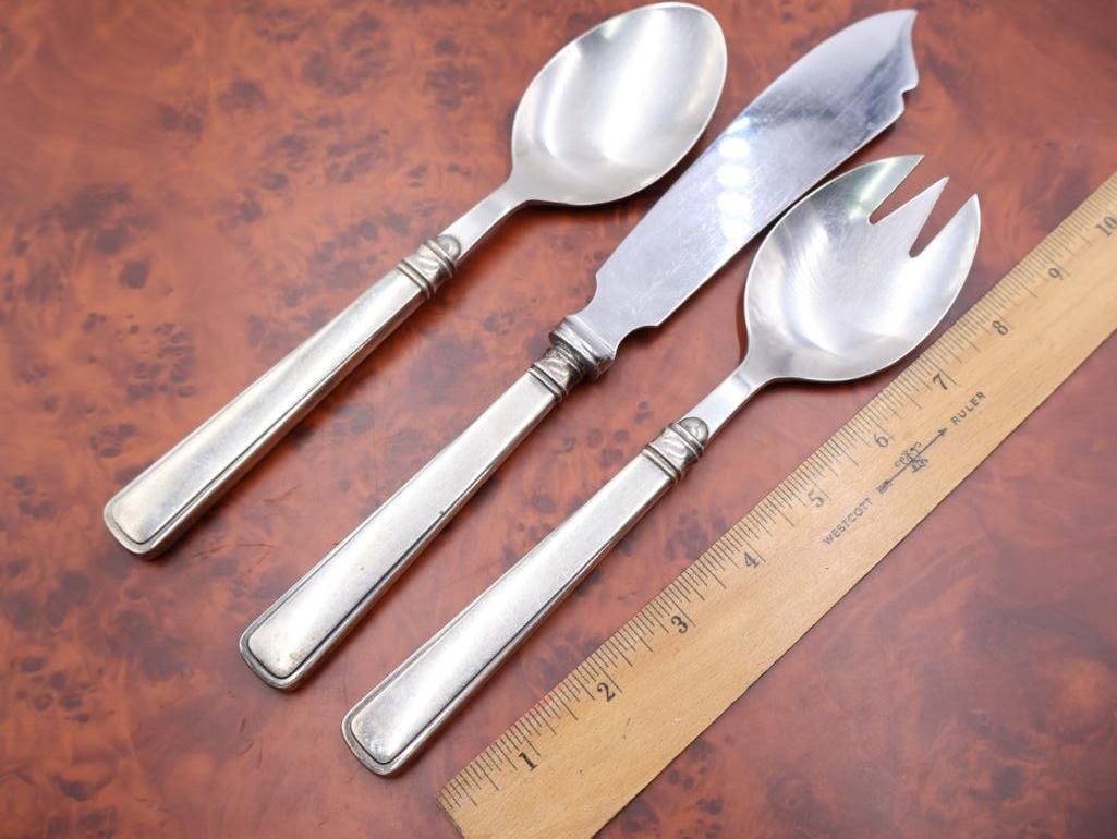 Three pieces of Vintage GOHR STERLING DENMARK Serving ware - 2