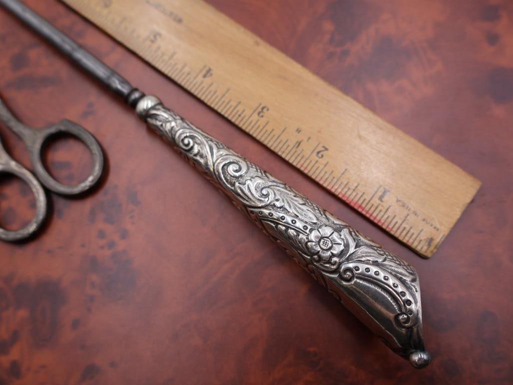 Extra Long Button Hook and Sewing Scissors - 3