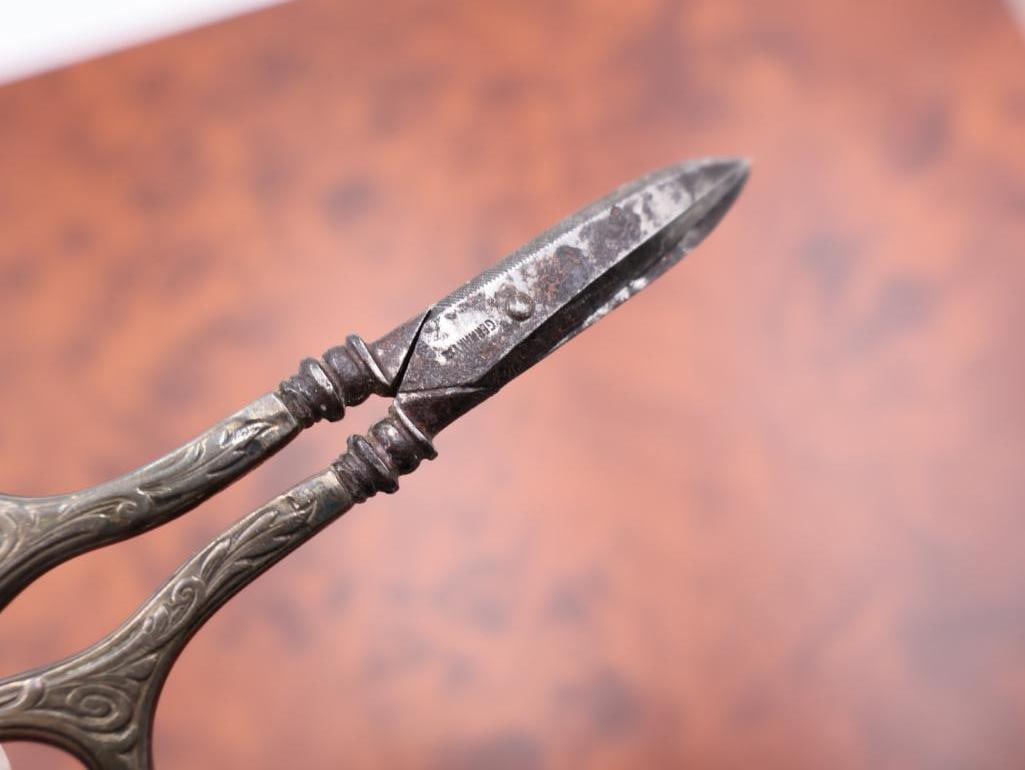 Extra Long Button Hook and Sewing Scissors - 9