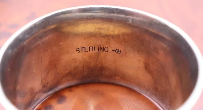 Antique Sterling silver napkin rings - 10