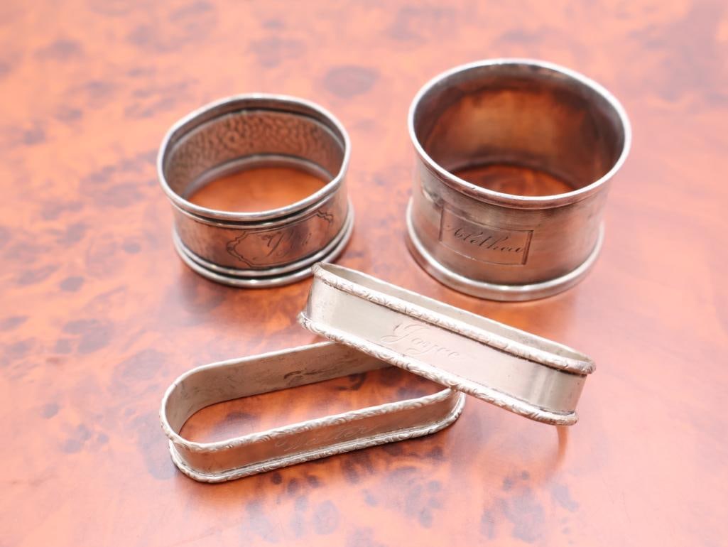Antique Sterling silver napkin rings (1 of 13)