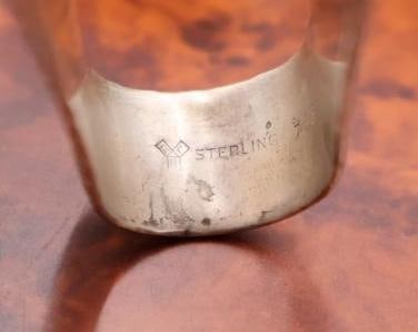 Antique Sterling silver napkin rings - 6