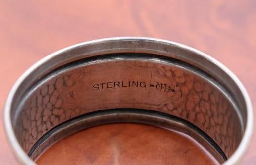 Antique Sterling silver napkin rings - 9