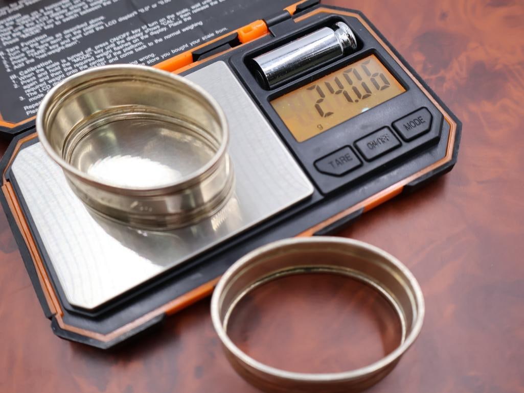Two 800 silver napkin rings and two sterling decanter label or tags for Scotch - 13