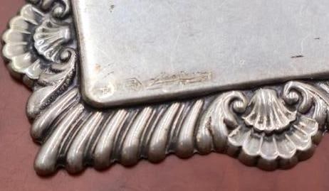 Two 800 silver napkin rings and two sterling decanter label or tags for Scotch - 4