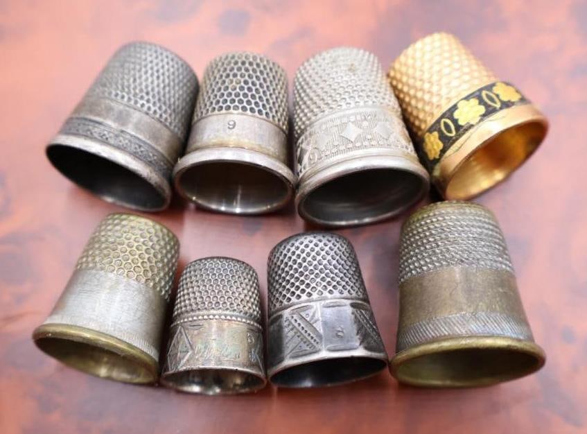 Collection of Vintage and Sterling Thimbles - 2