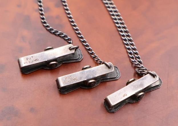 Vintage sterling silver baby rattle, antique silver money clip - 11