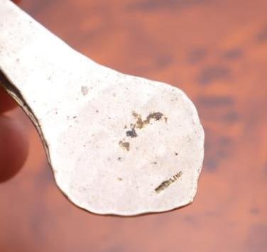 Vintage sterling silver baby rattle, antique silver money clip - 8