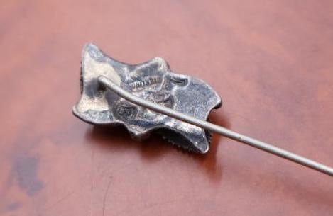 Antique Sterling Silver Tipped hat pins - 8
