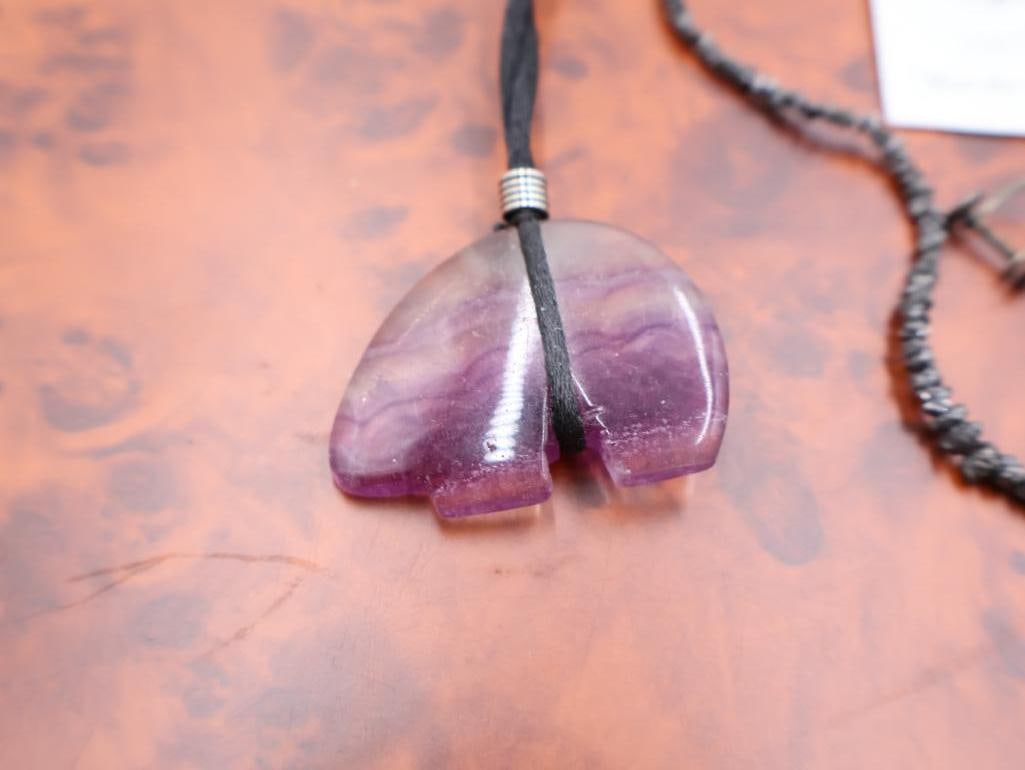 Collection of handmade amethyst jewelry and Tiger Eye - 3