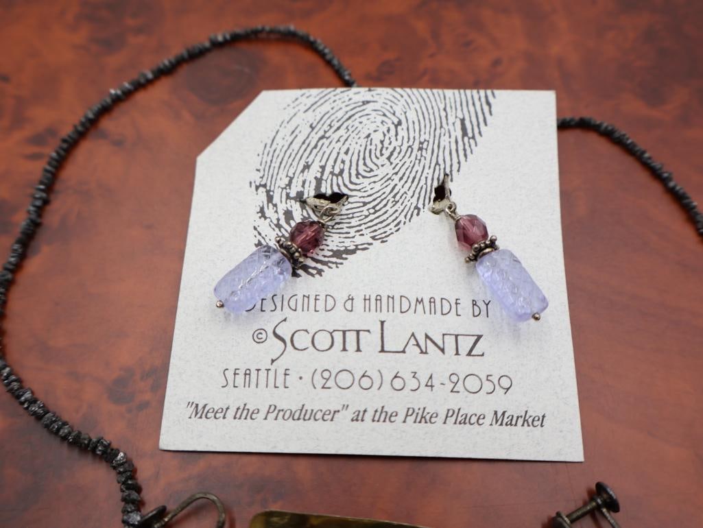 Collection of handmade amethyst jewelry and Tiger Eye - 5