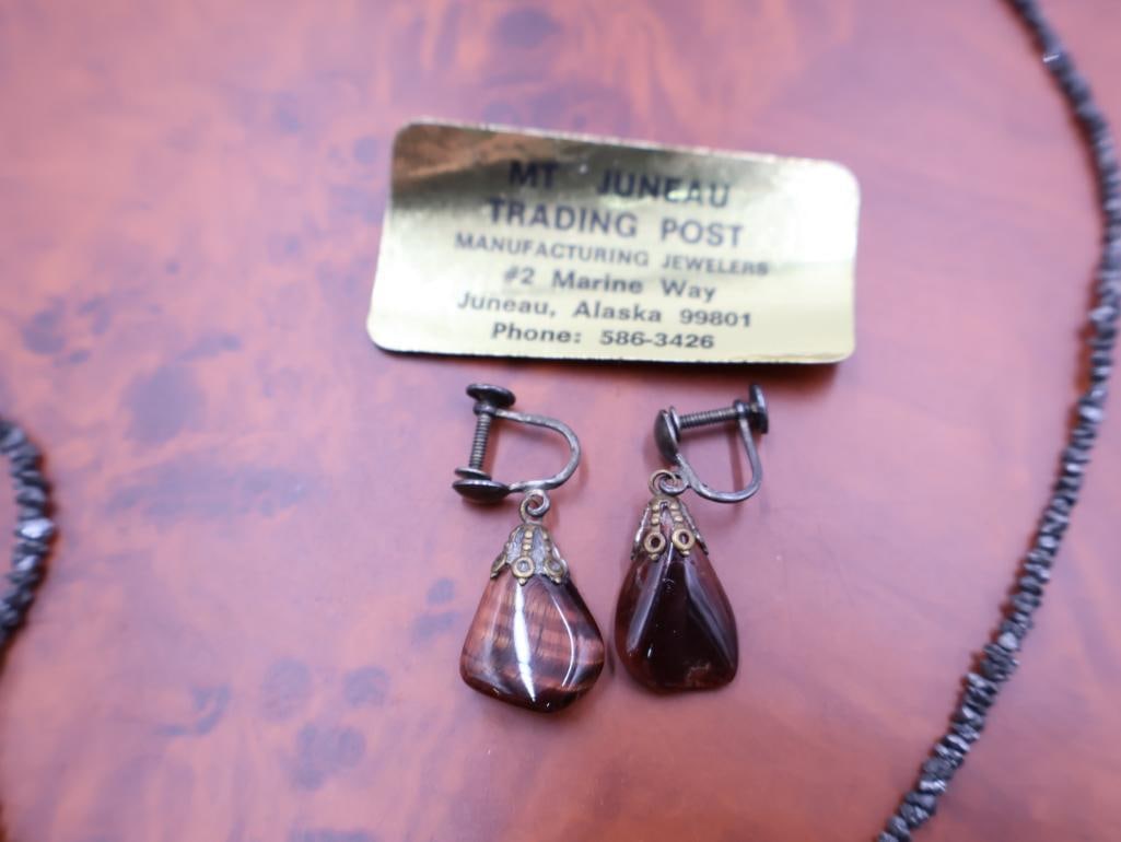 Collection of handmade amethyst jewelry and Tiger Eye - 6