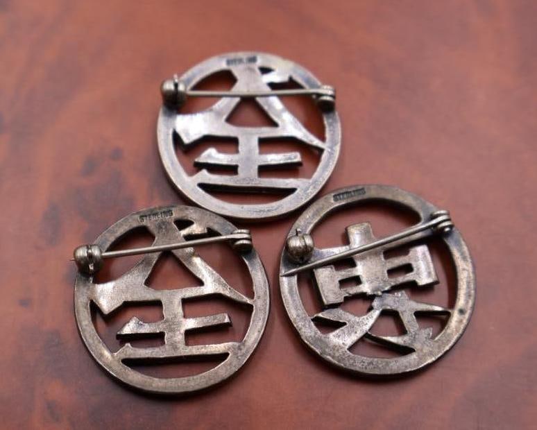 Antique Chinese sterling silver pins - 3
