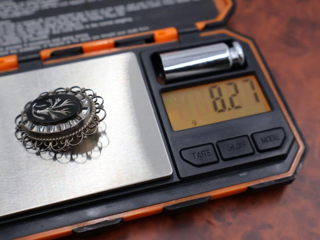 Two vintage sterling silver brooches - 4