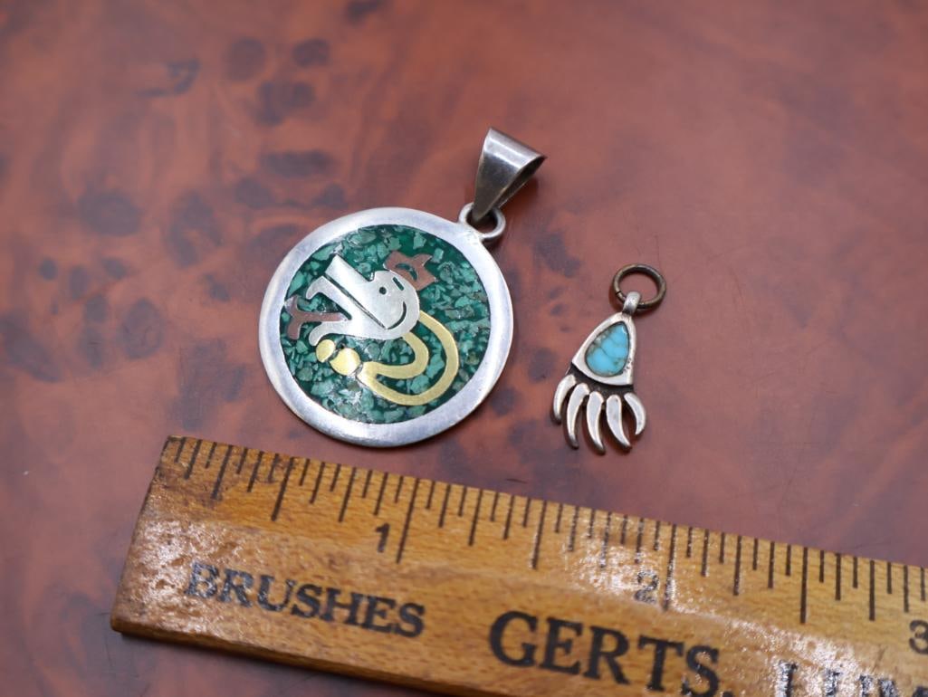 Mexican sterling silver pendants - 2