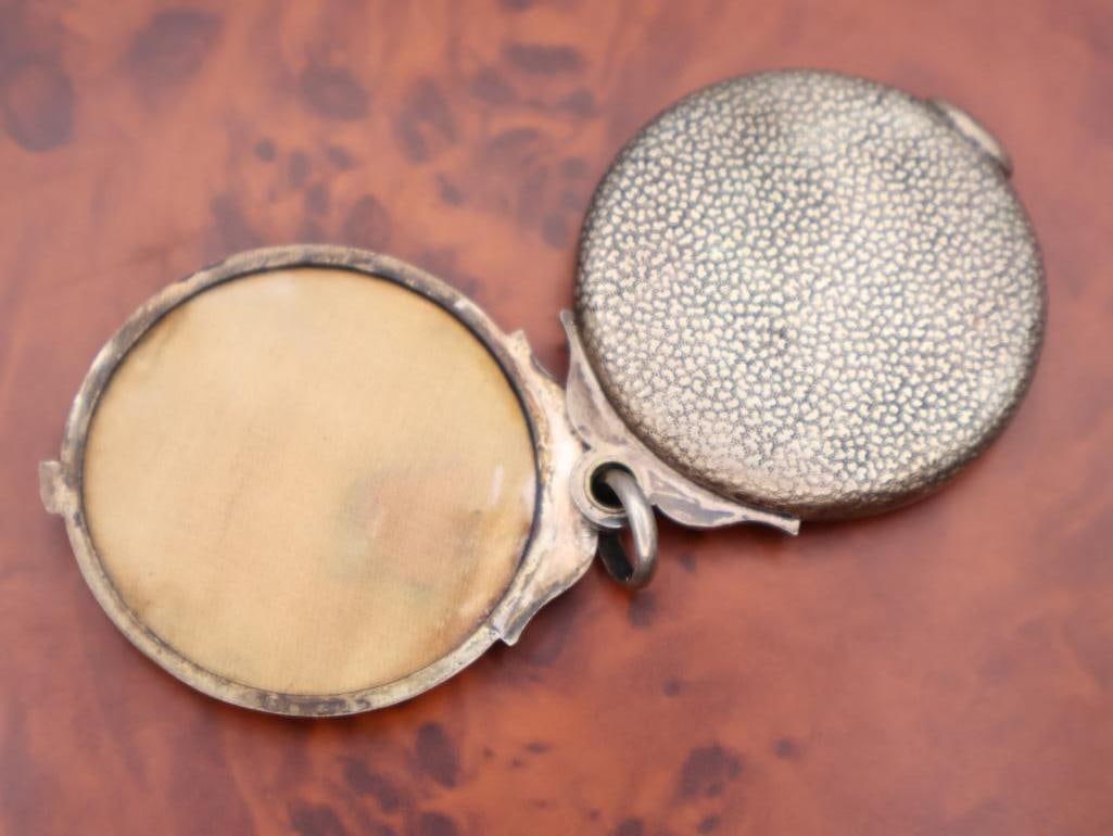 Vintage mirror locket pendant - 4