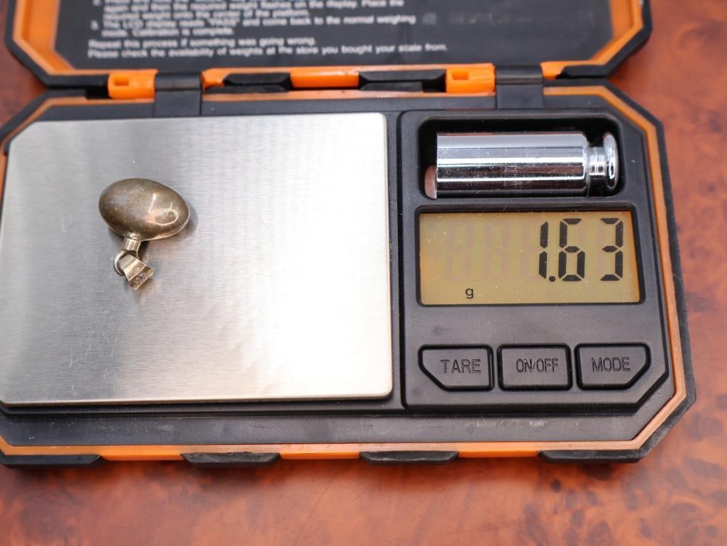 Vintage sterling silver puffy heart charms - 4