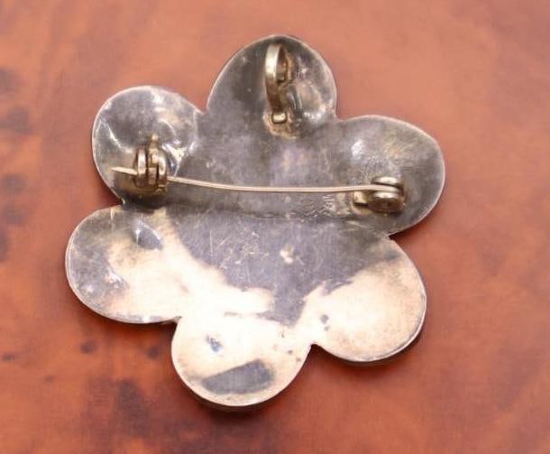 Vintage Taxco sterling silver abalone and onyx jewelry - 3