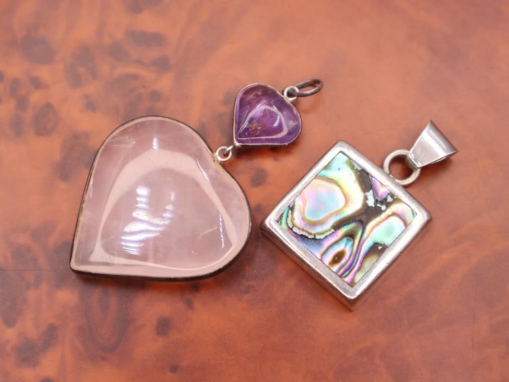 Two gemstone pendants - 2