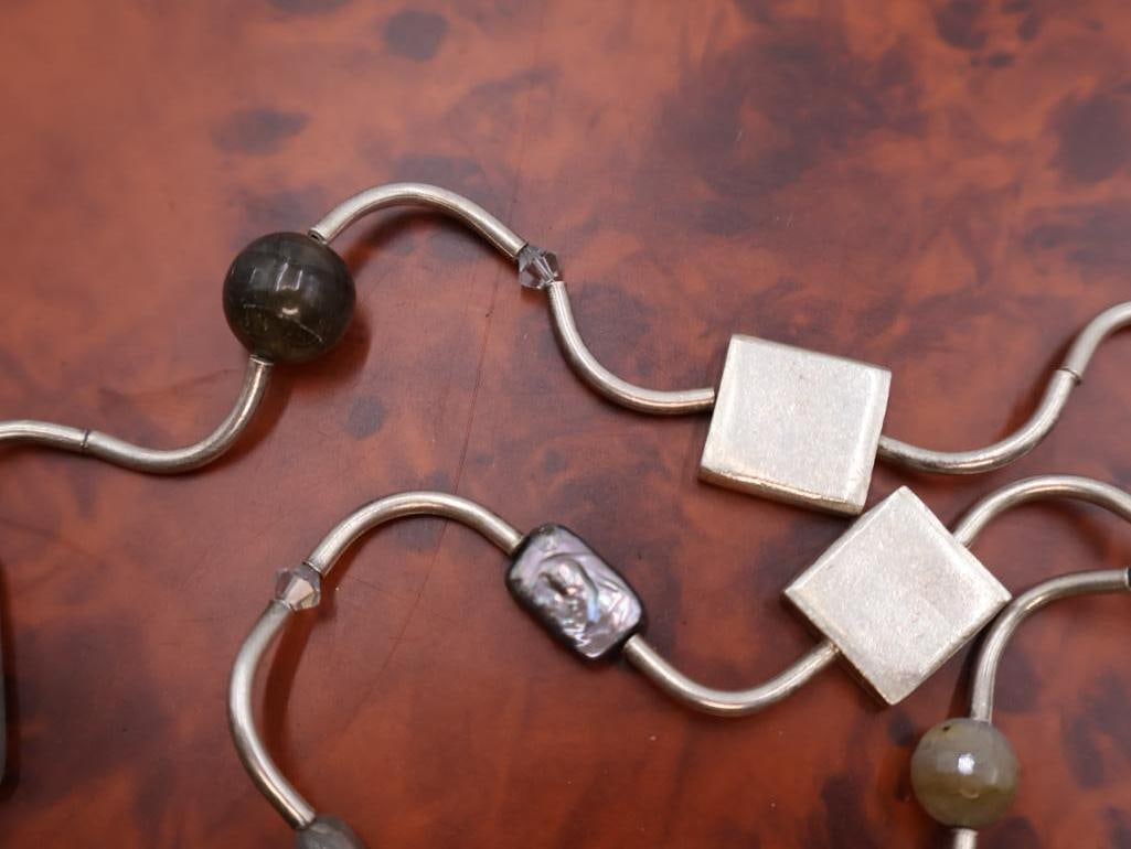 Silpada silver bead and pearl necklace - 5