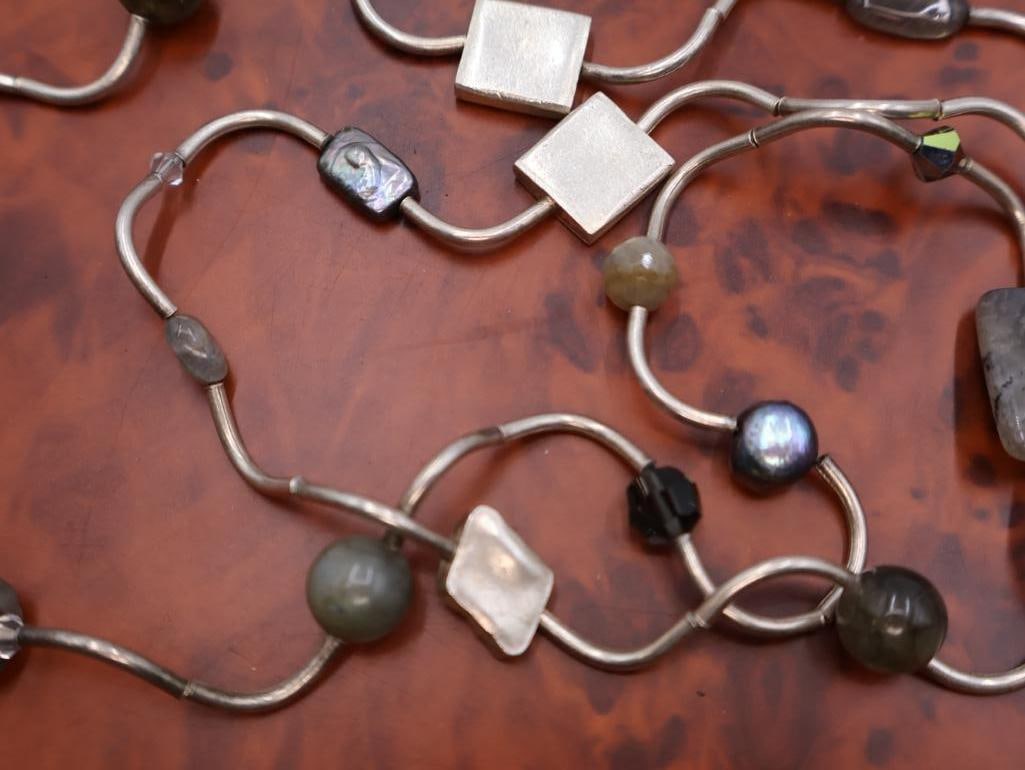 Silpada silver bead and pearl necklace - 6