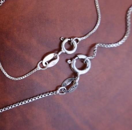 Sterling silver cross pendants on silver chains - 5
