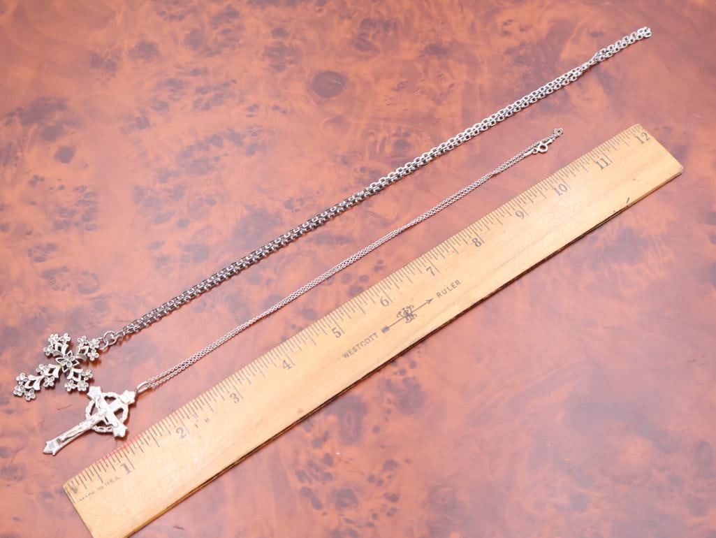 Two distinct Sterling Silver religious necklaces - 3